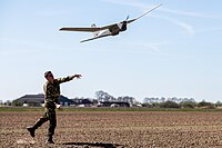 Hand-launched RQ-20 Puma of 107 Aerial Systems Battery