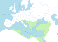 600 AD Byzantine Empire; vector version