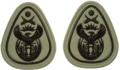 SANDF Rank Insignia WO1 Level 2 embossed badge (Senior Chief Warrant Officer)