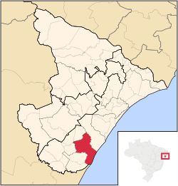 Location of Estância in Sergipe