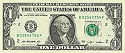 The United States one-dollar bill has George Washington's face on it.