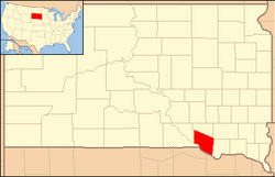 Location of the Yankton Indian Reservation