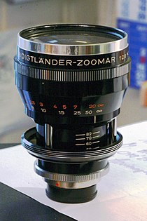 Voigtländer Zoomar lens by Kilfitt, 36–82 mm f/2.8
