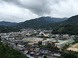 Panoramic view of Yawatahama from Kotohira shrine