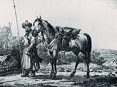 Bashkir horseman, by Aleksander Orłowski