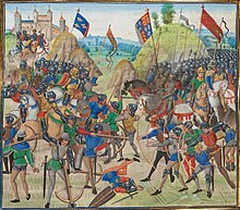 Image of the Battle of Crecy taken from Froissart
