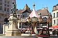 Historisches Karussell auf dem Place François Rude im Zentrum von Dijon