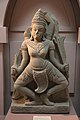 Cham carved sandstone sculpture of Shiva carrying a trishula in Southeast Asia