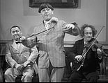 The Three Stooges produced multiple short comedy films with Columbia Pictures during the decade, making them icons.[14]