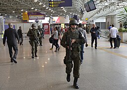 Military in the airport