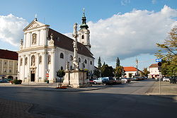 Main square with the parish church