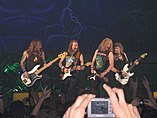 Iron Maiden performing in Bercy