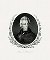 Image 2 Andrew Jackson Engraving credit: Bureau of Engraving and Printing; restored by Andrew Shiva Andrew Jackson (March 15, 1767 – June 8, 1845) was an American soldier and statesman who served as the seventh president of the United States from 1829 to 1837. He has been widely revered in the United States as an advocate for democracy and the common man, but many of his actions proved divisive, garnering both fervent support and strong opposition from different sectors of society. His reputation has suffered since the 1970s, largely due to his pivotal role in the forcible removal of Native Americans from their ancestral homelands; however, surveys of historians and scholars have ranked Jackson favorably among U.S. presidents. More selected pictures