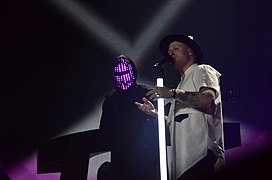 Jowst and Aleksander Walmann performing "Grab the Moment" in Kyiv (2017)