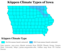 Image 18Köppen climate types of Iowa, using 1991–2020 climate normals (from Iowa)