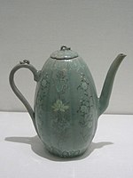 got a motif from Korean water melon called chamowe, tea pot