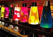 Lava lamps (released in the late 1940s) became very prevalent in the 1960s and were used as decorations.