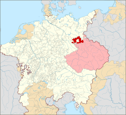 Lower Lusatia within the Holy Roman Empire (1618)