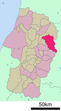 Location of Obanazawa in Yamagata Prefecture