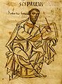 A much rarer author portrait of St Paul 9th century, follows similar conventions.