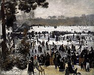 Skaters in the Bois de Boulogne (1868), by Pierre-Auguste Renoir