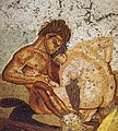 Satyr mit Nymphe (Mosaik aus dem Haus des Fauns, Pompeji)