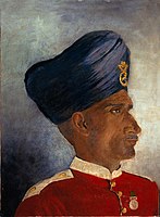 Sepoy of the Indian infantry, circa 1900.