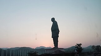 Statue of Unity, as seen from the highway