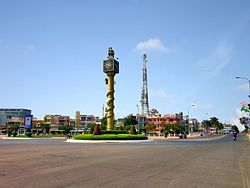 Asia Clock Tower in the centre of Vị Thanh city