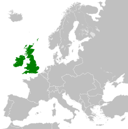 Map of the United Kingdom in 1914