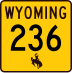 Wyoming Highway 236 marker