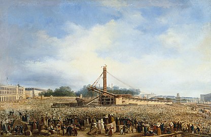 The erection of the Luxor Monument, 25 October 1836