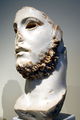 Remnants of a Roman bust of a youth with a blond beard, perhaps depicting Roman emperor Commodus (r. 177–192 AD), National Archaeological Museum, Athens