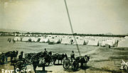 The tent city was erected to house the thousands of homeless survivors and also the rescue workers.