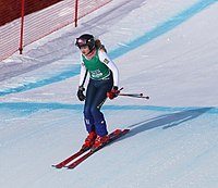 Alice Fortkord beim Team-Ski-Snowboard-Cross-Wettbewerb