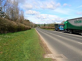 A371 near Bath and West showground, Shepton Mallet
