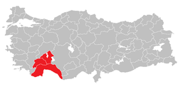 Location of Antalya Subregion