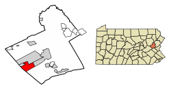 Location in Carbon County, Pennsylvania