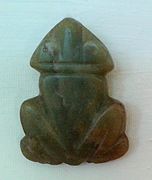 Santarém culture. Muiraquitã in the shape of a frog, 1000–1400 AD