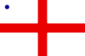 Vice Admiral of the White Squadron command flag 1702 to 1805 for use in the Kingdom of Great Britain.