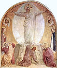 Transfiguration, 181 × 152 cm, um 1441, Fresko in einer Zelle des Konvents von San Marco, Florenz