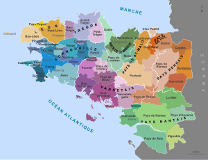 Historical regions in Bretagne