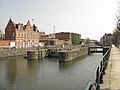 Die Leie in Gent knapp vor der Mündung