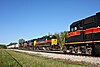 Two Iowa Interstate Railway locomotives near Altoona, Iowa