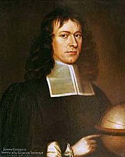James Gregory, discoverer of the infinite series and designer of the first practical reflecting telescope, the Gregorian telescope.[139]