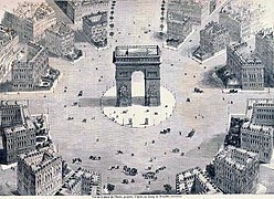 Die Place de l’Étoile im Jahr 1857