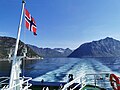 Stetind auf dem Andfjord auf der Fahrt von Gryllefjord nach Andenes