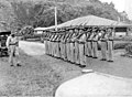 The Salamaua platoon of the New Guinea Volunteer Rifles on parade in April 1940.