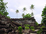The ruins of Nan Madol, a stone city built on artificial islets in Pohnpei