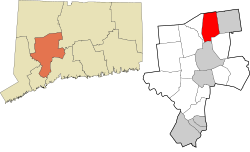 Plymouth's location within the Naugatuck Valley Planning Region and the state of Connecticut